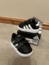 Image of Adidas Grand Court 2.0 CF Infant Trainers Black White