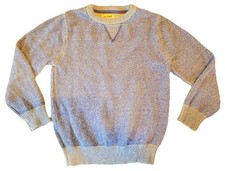 Cat Jack Boys Rugged Pullover Sweater Denim Blue Size S 6/7 100 Cotton