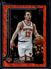 2025-26 Topps Tyler Kolek Orange Holo Foil #/25 Knicks