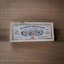 Vintage American Thread Co Thread Box Only Star Label Spool Cotton USA Mass. Dz