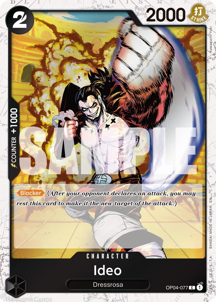 OP04-077 Ideo : Common Pirate Foil English One Piece TCG Card : PRB02: One Piece