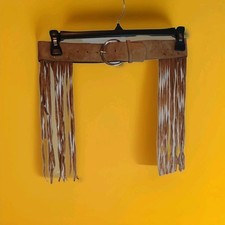REAL DEAL 1970's Suede Leather Hippie Fringed Belt XS 34 inchs READ DESCRIPTION