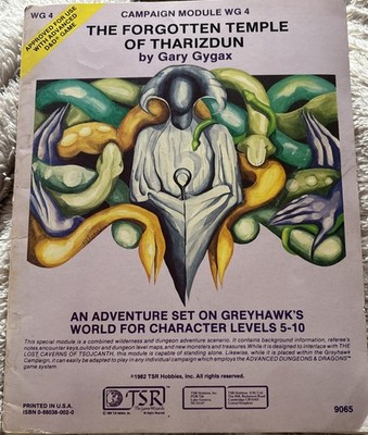 Campaign Module WG 4 The Forgotten Temple Of Tharizdun WG 4 9065 1982