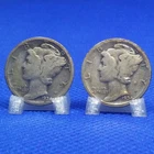1934-P&D 10c Mercury Silver Dimes