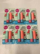 6-PACK eos Natural Smooth Lip Balm - watermelon frose & lychee martini
