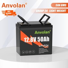 Batteria litio 12V 50Ah LiFePO4 batteria BMS15000+ cicli camper impianto solare