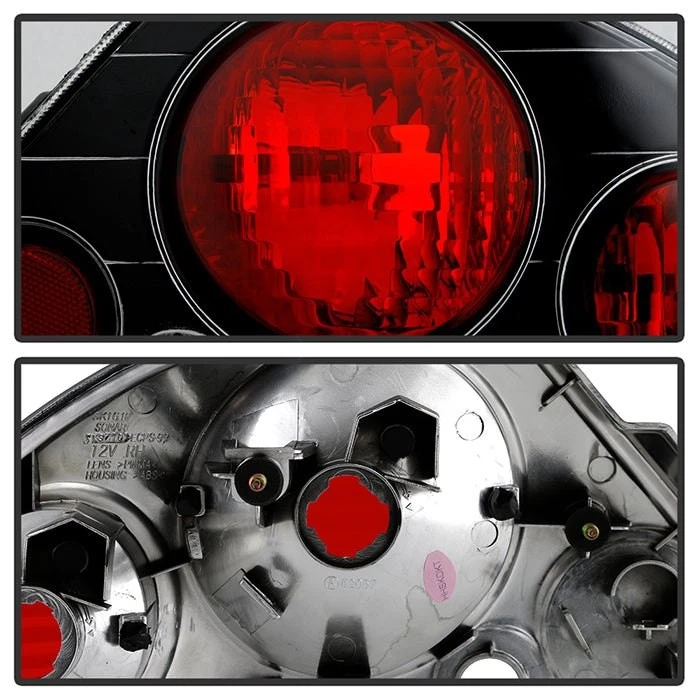 For Mitsubishi Eclipse 00-02 Driver & Passenger Side Black/Red Euro Tail Lights Foto 3 de 4