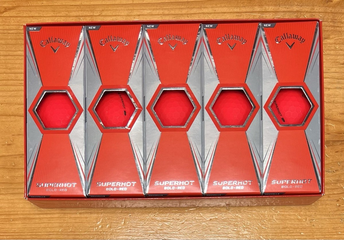 Callaway Superhot Bold Golf Balls - Matte Red, Pack of 15