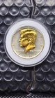 DANBURY MINT 1997 KENNEDY HALF DOLLAR, GOLD & SILVER