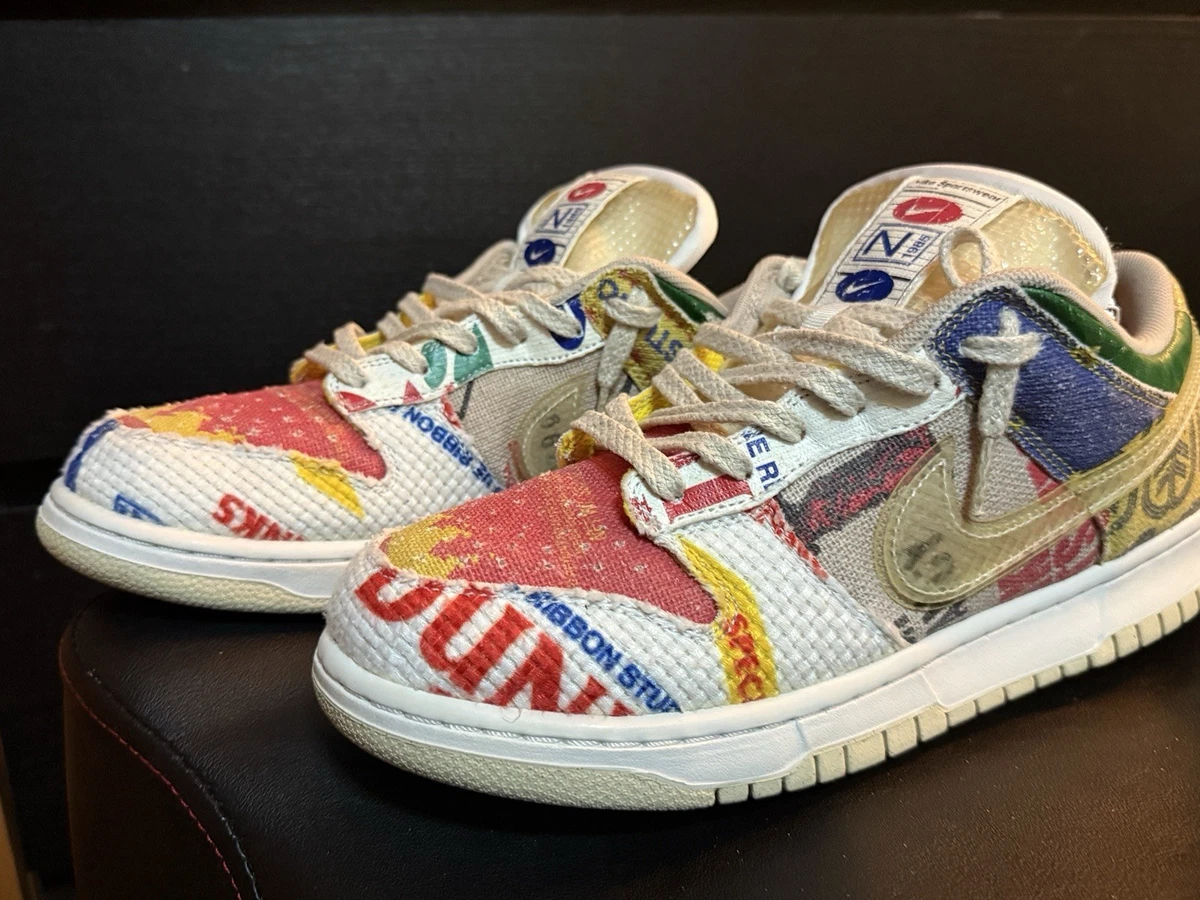 スケートボード Nike Dunk Low Multi-color Nike Dunk Low White Multi-Color Paisley (GS) - FN8913-141 - US