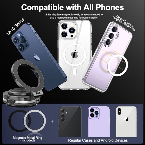 Electric Vacuum Rotating Phone Holder Car Adsorption Magnetic Mount for Phone - Picture 23 of 28