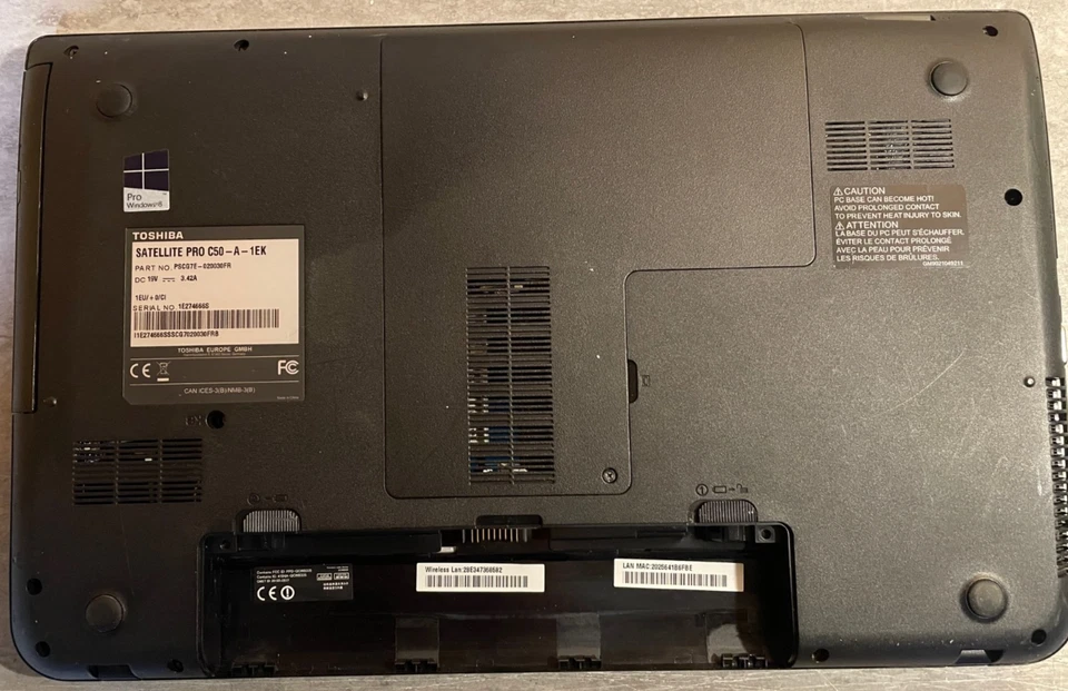 Ordinateur portable Toshiba Satelite Pro C50-A pour pièces (1) - Photo 3/4