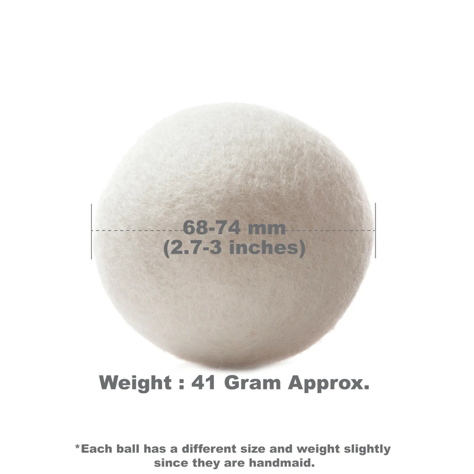 EcoJeannie Wooland Venta al por mayor Lavandería a granel XL Premium 100 % Lana Secadora Bolas, Foto 3 de 4