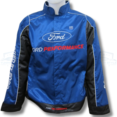 Ford Performance Blue Automotive Racing Windbreaker Jacket
