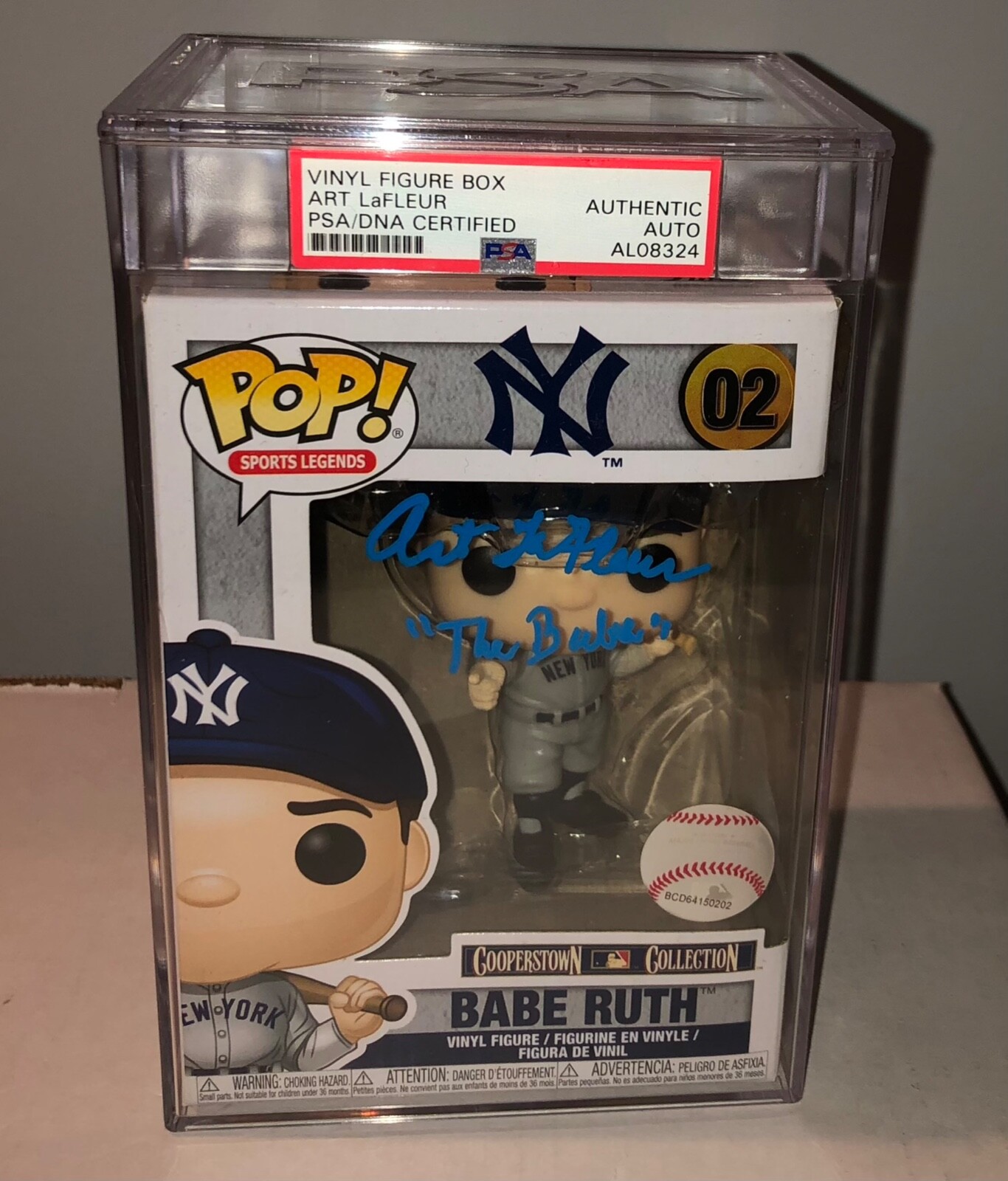 Art LaFleur Babe Ruth #02 The Sandlot Signed Funko Pop PSA Encapsulated RARE RIP 