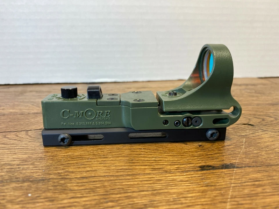 Vista de punto rojo ferroviario C-MORE Systems CRWOD-4 con interruptor de clic, verde OD, 4 MOA Foto 3 de 4