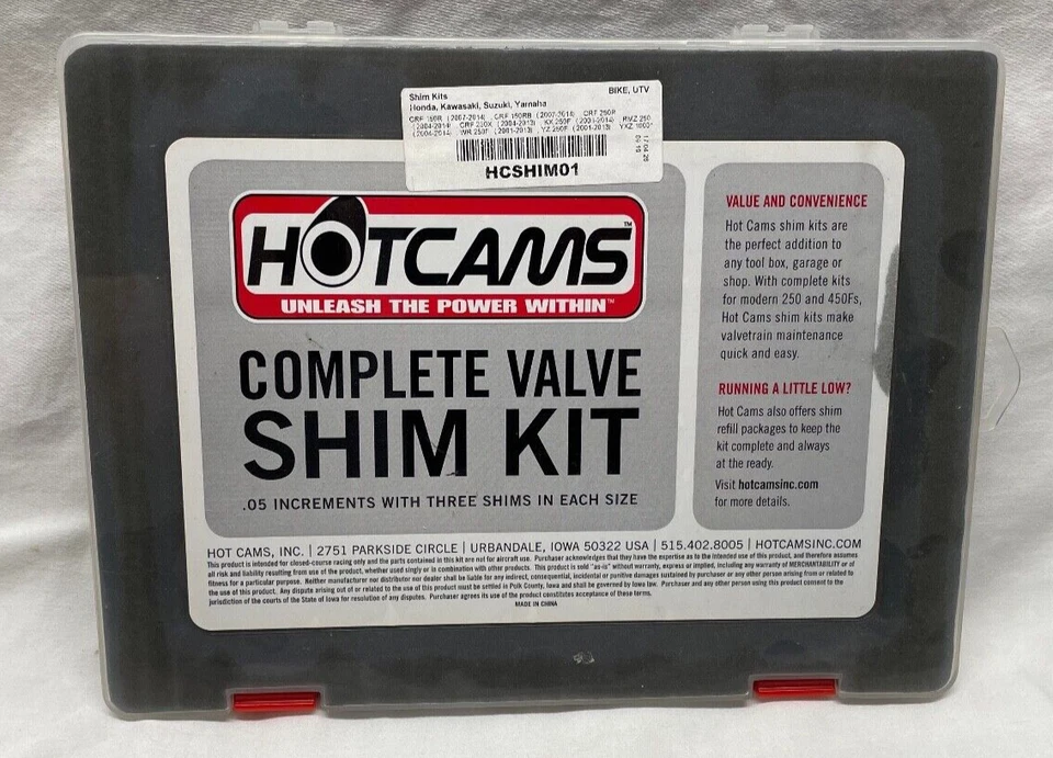 Shim Kit YZ250F RMZ250 KX250F CRF250R CRF150R HOT CAMS 7.48mm 141 Shims HCSHIM01 - Image 4 of 4