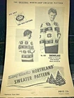 Mary Maxim 1954 Northland Sweater Pattern Snowflake Ladies Teen Cardigan #405