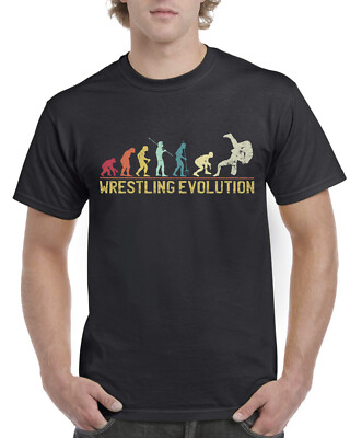 Top Gift T-Shirt for Dad: Evolution of Wrestling Sports Cotton Comfort