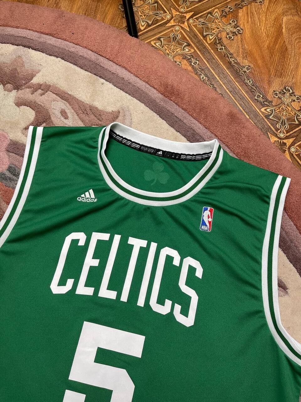 Vintage #5 KEVIN GARNETT Boston Celtics NBA Adidas Authentic Jersey YL