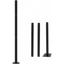 Palo verticale x lampione stradale 3 mt in sezione da 1 mt supporto in metallo