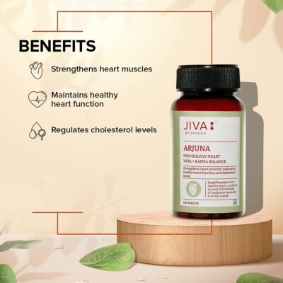 Jiva Ayurveda Arjuna (120 Tablets) Removes Blood Impurities