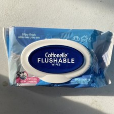 Cottonelle Flushable Wet Wipes for Adults, 6 Pack,42 Wipes, Alcohol-Free - 04/24