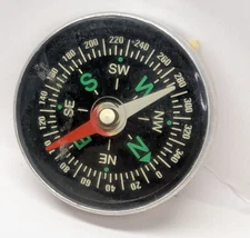 Vintage Survival Pocket Button Compass For Hiking Camping Tool