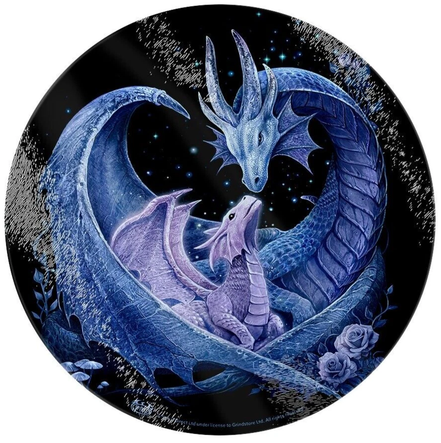 Maternal Instincts - Glass Chopping Board, Dragons Fantasy Family, Spiral Direct