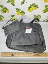 Bath  Body Works VIP 2012 Grey Tote Bag  Wristlet Sequins NEW