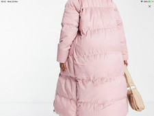 Qed London Pink Oversized Puffer Padded Coat Uk 10 Rrp £110.00 Bnwt