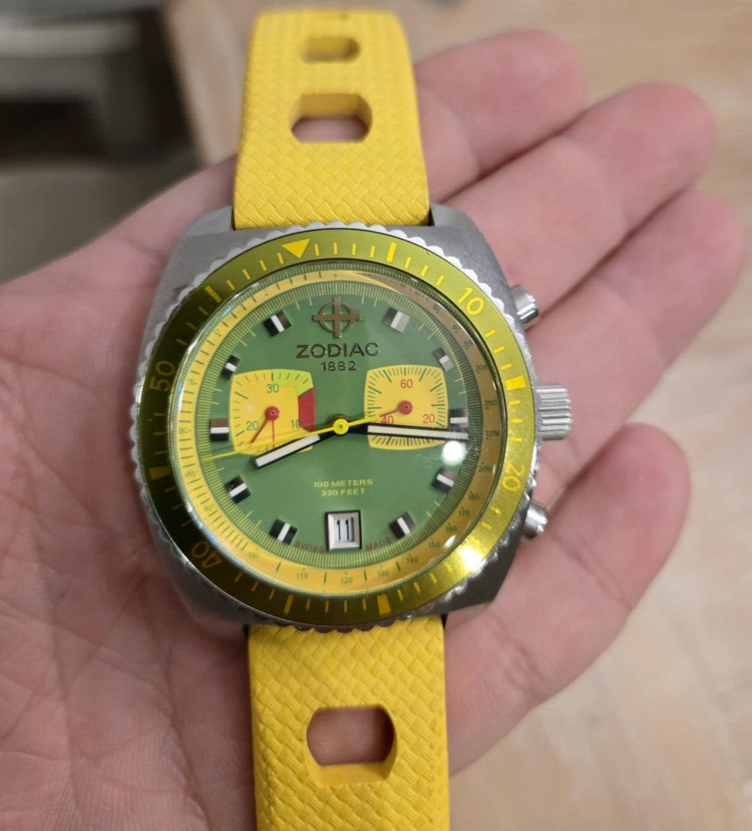 時計 Zuu Zodiac Mens' ZO3009 Limited Edition Swiss Made Yellow Sea Dragon