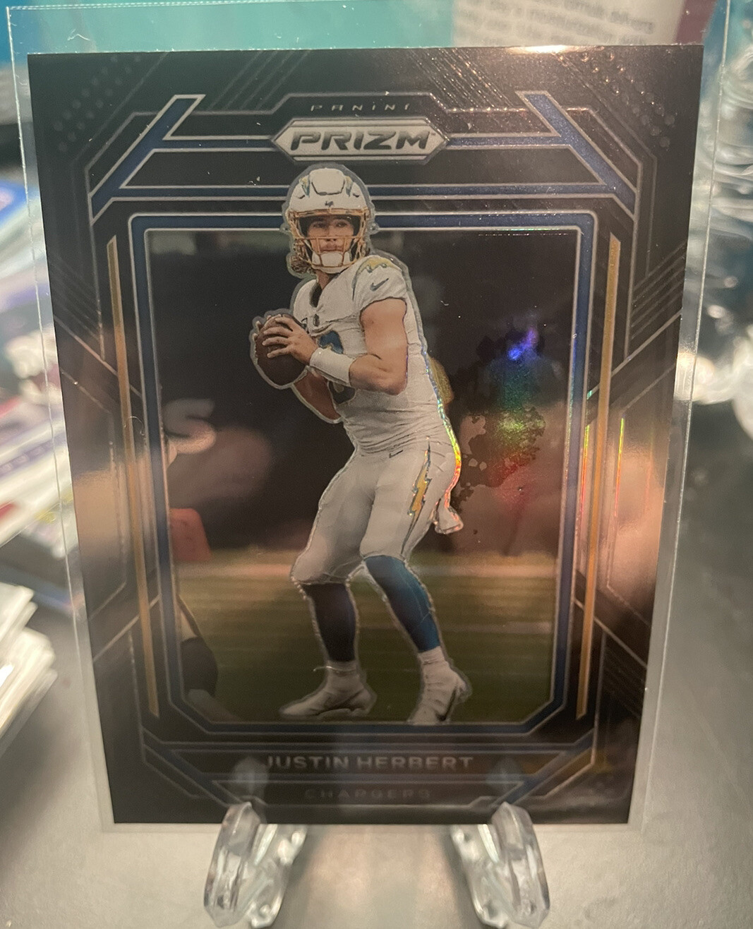 2022 Panini Chronicles Prizm Black Silver Holo Justin Herbert Chargers