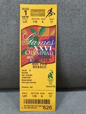Atlanta 1996 Olympics basketball semi- finals ticket (Lithuania- Yugoslavia)
