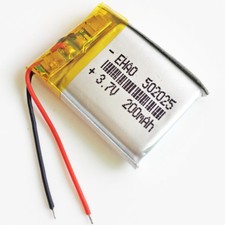 3.7V 200mAh Lipo Rechargeable Battery For MP3 Headphone Bluetooth GPS MID 502025