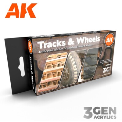 AK Interactive: Tracks & Wheels Colors - Acrylic Paint Set - AK11672