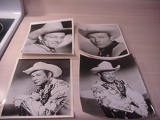 ( 4 ) PHOTOS CLOSE UP OF WESTERN KING ROY ROGERS, GLOSSY 8 X 10