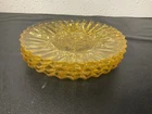 Federal Glass Pioneer Amber Fruit Design 4 Piece Vintage 8" Luncheon Plates