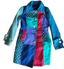 52 Neslay Paris Vintage Coat M Vintage Jacquard Patchwork Paisley Runs Small