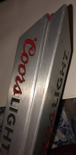 Vintage Coors Light Beer Rocky Mountains Logo Beer Tap Handle 12” Tall Bold Logo - Picture 11 of 15