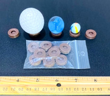 10/PACK VINTAGE MARBLE HOLDERS EARLY 1900s OLD ART GLASS MARBLE DISPLAY STANDS