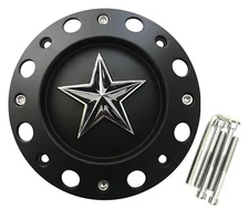 Rockstar KMC XD Series Bolt On TALL Wheel Center Cap Matte Black 5/6/8Lug XD775