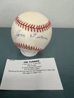 JIM TURNER Autographed Baseball Rawlings, 1937 NL ERA Leader