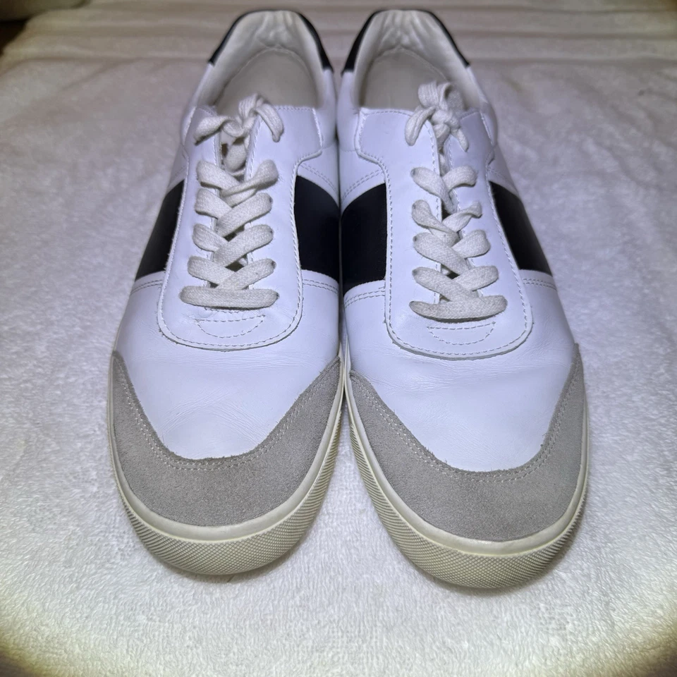 Sam Edelman Blanco y Negro ENNA Hombres Plano Retro Bajo Top Talla 9.5M Foto 2 de 4