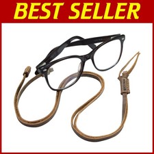 Handmade Leather Eyeglasses Strap - Bourbon Brown//