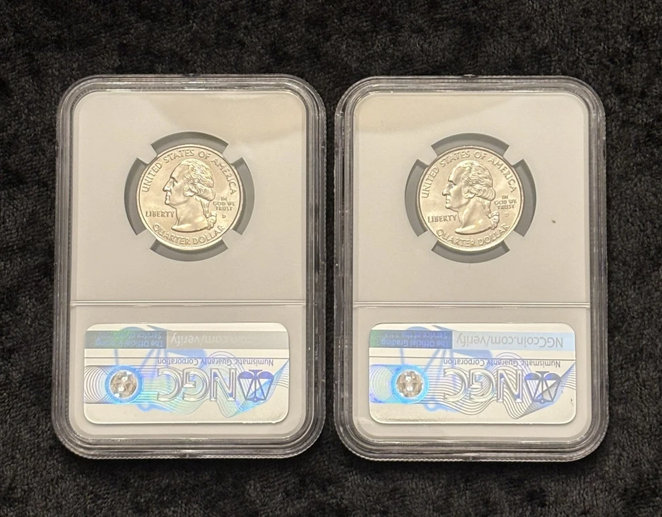 2006-D North Dakota & 2006-D Nevada Washington Quarters - NGC MS67 - Image 2 of 2