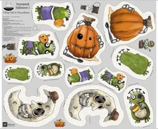 Quilting Treasures Steampunk Halloween 3 36.5″ Sew-N-Go Pillow Pals Craft Panel