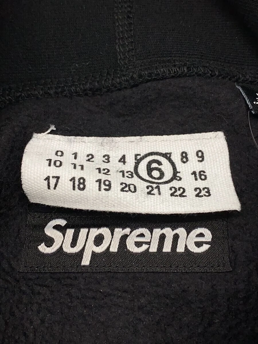 Felpa con cappuccio Supreme ×MM6 24SS Foil Box logo M cotone nero usata