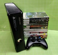 Xbox 360 S Slim 1439 Console 320GB HDD +13 Games -TESTED - WORKING -