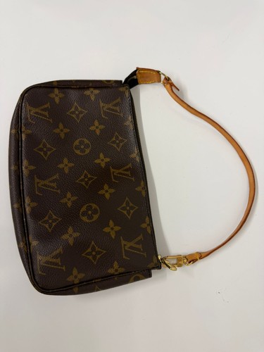 Louis Vuitton Pochette Accessoires Monogram Canvas Shoulder Bag Authentic